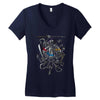 ninja aliens Women's V-Neck T-Shirt