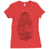 darwin's fingerprint Ladies Fitted T-Shirt