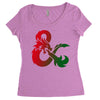 dungeons dragons logo Women's Triblend Scoop T-shirt