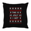 emo gothic ugly christmas sweater. Throw Pillow