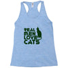 real men love cats, funny quote Racerback Tank