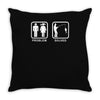 fishing   problem solved mens funny Throw Pillow