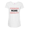 Feminism Means Equality Maternity Scoop Neck T-shirt