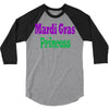 mardi gras princess 3/4 Sleeve Shirt