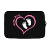 Baby Girl with Heart Any Name Customized Laptop sleeve