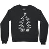 lit af christmas tree Crewneck Sweatshirt
