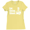 v6 eat sleep shoot Ladies Fitted T-Shirt