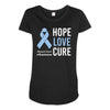 hope love cure stomach cancer awareness Maternity Scoop Neck T-shirt
