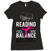 Reading Yoga Wine Balance Ladies Fitted T-Shirt