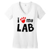 i love my lab labrador Women's V-Neck T-Shirt