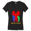 wreck it ralph silhouette Women's V-Neck T-Shirt