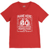 40th birthday t shirt personalise with name age year ideal birthday gi V-Neck Tee