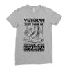 Veteran Don't Thank Me Thank My Grandpa Who Never Came Back Ladies Fitted T-Shirt