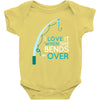 bends over Baby Bodysuit