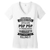 Super Cool Pop Pop Of A Freaking Awesome Granddaughter Women's V-Neck T-Shirt