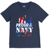 navy dad V-Neck Tee