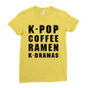 k pop coffee ramen k dramas Ladies Fitted T-Shirt
