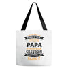 Super Cool Papa Of A Freaking Awesome Grandson Tote Bags
