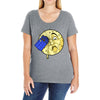 time travel to the moon Ladies Curvy T-Shirt
