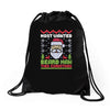most wanted beard man this christmas Drawstring Bags
