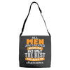 all men are created equal but only the best are born in september Adjustable Strap Totes