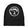 thing 1 and thing 2 red dr suess cat in a hat fancy fun Baby Beanies