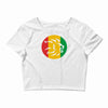 rasta lion head reggae dub step music dance Crop Top