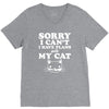 sorry i can't i have plans with my cat lady funny V-Neck Tee