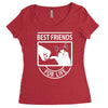 cat best friends for life Women's Triblend Scoop T-shirt