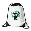 mo hawk ninja Drawstring Bags