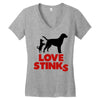 love stinks Women's V-Neck T-Shirt