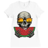 watermelon skull Ladies Fitted T-Shirt