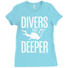 ow divers do it deeper Ladies Fitted T-Shirt