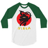 love ninja monkey banana 3/4 Sleeve Shirt