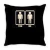 you me kleiner pimmel fun lustig Throw Pillow