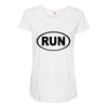 basic running oval Maternity Scoop Neck T-shirt