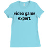video game expert t shirt 3xl funny xbox ps3 nerdy geeky wii cod snipe Ladies Fitted T-Shirt