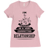 I Am Music Actually In A Very Commited Relationship Ladies Fitted T-Shirt