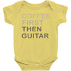 coffee then guitar Baby Bodysuit