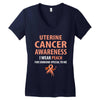 i wear peach for some special to me Women's V-Neck T-Shirt