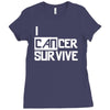 i can survive cancer Ladies Fitted T-Shirt