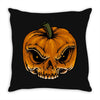 skull pumpkin Throw Pillow