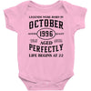legends were born in october genuıne 1996 qualıty one kind of aged l Baby Bodysuit