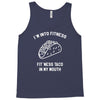 fitness fit taco in my mouth funny food eating healthy exercise gym Tank Top