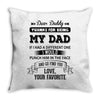 Dear Daddy, Love, Your Favorite Throw Pillow
