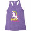 gay pride f#ck younicorn funny rude unicorn Racerback Tank