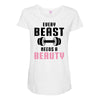 Every Beast Needs a Beauty Maternity Scoop Neck T-shirt