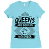Queens Are Born In November Ladies Fitted T-Shirt