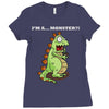 oh no monster Ladies Fitted T-Shirt