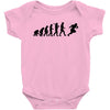 evolution of a rugby player t shirt top all black mens Baby Onesie
